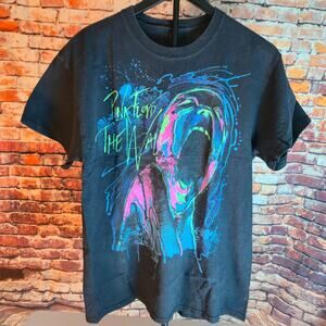 Pink Floyd The Wall Graphic Band T Shirt Black Neon Rock Album Tee Adult S